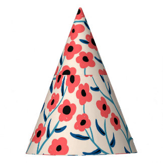 Bloemen Abstract: Bloeiende  Patroon. Feesthoedjes