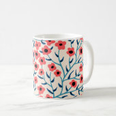 Bloemen Abstract: Bloeiende  Patroon. Koffiemok (Voorkant rechts)