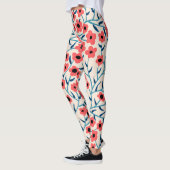 Bloemen Abstract: Bloeiende  Patroon. Leggings (Links)