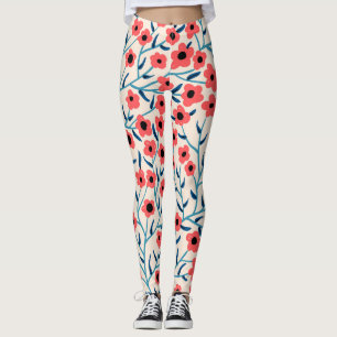 Bloemen Abstract: Bloeiende Patroon. Leggings
