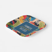 Bloemen Abstract dankbaar dankbaar gezegend Papieren Bordje (Gebogen)