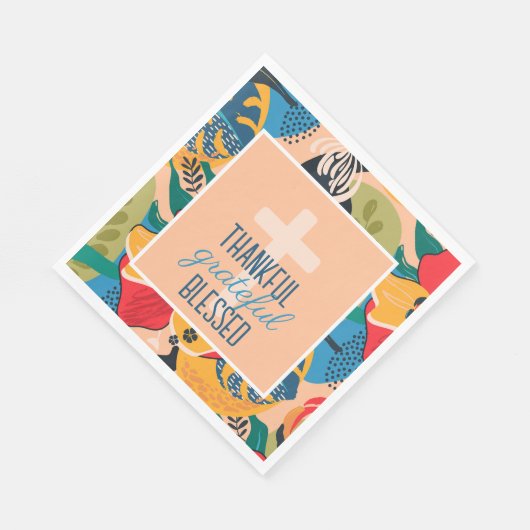 Bloemen Abstract dankbaar dankbaar gezegend Servet (Hoek)