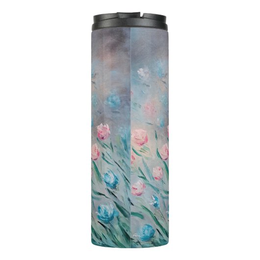 Bloemen Abstract Delicate Elegance Finesse Grace B Thermosbeker (Achterkant)