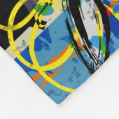 Bloemen Abstract, geometrische lijnen compositie. Fleece Deken (Hoek)