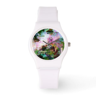 BLOEMEN ABSTRACT HORLOGE