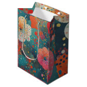 Bloemen abstract kunstwerk medium cadeauzakje (Voorkant Gekanteld)