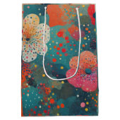 Bloemen abstract kunstwerk medium cadeauzakje (Achterkant)