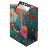 Bloemen abstract kunstwerk medium cadeauzakje (Achterkant Gekanteld)
