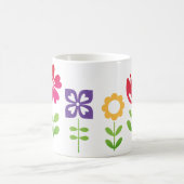 Bloemen, abstract, natuur, kleurrijk koffiemok (Center)