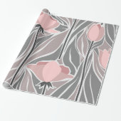 Bloemen Abstract patroonpapier Cadeaupapier (Uitgerold)