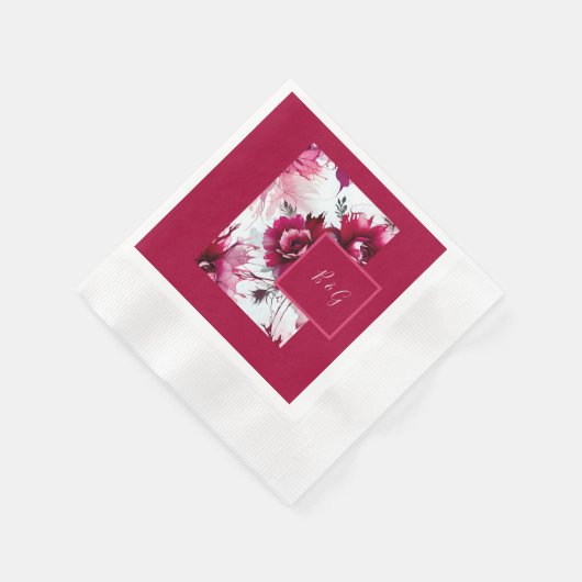 Bloemen abstract roos bloei bruiloft servetten (Hoek)