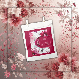 Bloemen abstract roos bloesem bruiloft bedankzakje