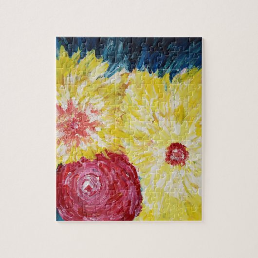 Bloemen Abstract schilderen Legpuzzel (Verticaal)