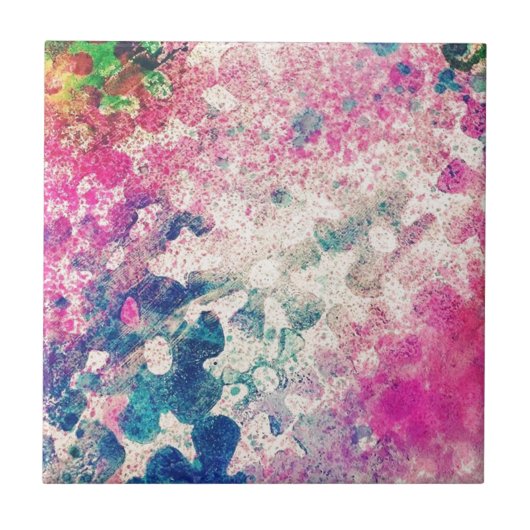Bloemen Abstract Tegeltje (Voorkant)