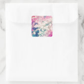 Bloemen Abstract Vierkante Sticker (Tas)
