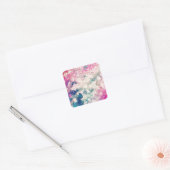 Bloemen Abstract Vierkante Sticker (Envelop)