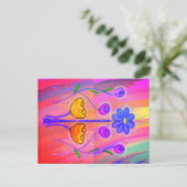 bloemen Abstracte achtergrond Briefkaart (Staand voorkant)