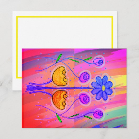 bloemen Abstracte achtergrond Briefkaart (Voorkant / Achterkant)
