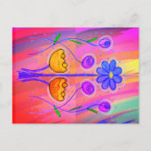bloemen Abstracte achtergrond Briefkaart (Voorkant)