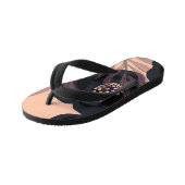 Bloemen abstracte elegantie, artistieke achtergron kinder teenslippers (Schuin)