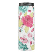 Bloemen Abstracte Elegantie Naadloze Achtergrond. Thermosbeker (Achterkant)