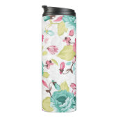 Bloemen Abstracte Elegantie Naadloze Achtergrond. Thermosbeker (Geroteerd rechts)