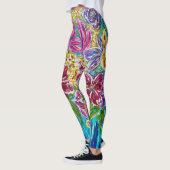 Bloemen Abstracte leggings (Links)