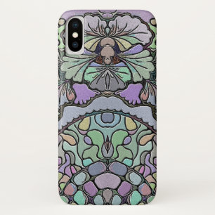 Bloemen abstracte paarse pansy mozaïekpatroon Case-Mate iPhone case