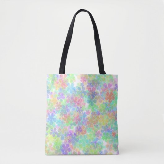 Bloemen Abstracte Sjabloon schouder Tote Bag (Voorkant)