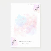 Bloemen Abstracte Waterverf gepersonaliseerd Post-it® Notes (Voorkant)