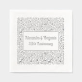 Bloemen achtergrond #2 Elke gelegenheid 50e Jubile Folie Servetten (Voorkant)