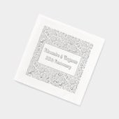 Bloemen achtergrond #2 Elke gelegenheid 50e Jubile Folie Servetten (Links)