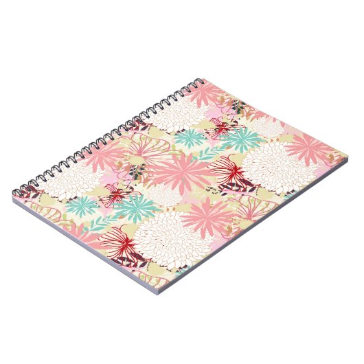 Bloemen achtergrond 4 notitieboek (Linkerzijde)