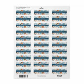 Bloemen Achtergrond Adreslabel Etiket (Full Sheet)