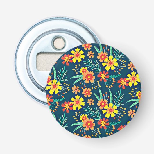 Bloemen achtergrond Mooi design-46566 Button Flesopener (Voorkant)