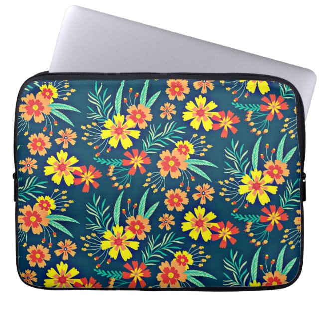 Bloemen achtergrond Mooi design-46566 Laptop Sleeve (Voorkant)