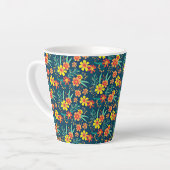Bloemen achtergrond Mooi design-46566 Latte Mok (Linkerhoek)