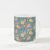 Bloemen achtergrond Mooi design-46566 Matglas Koffiemok (Voorkant rechts)