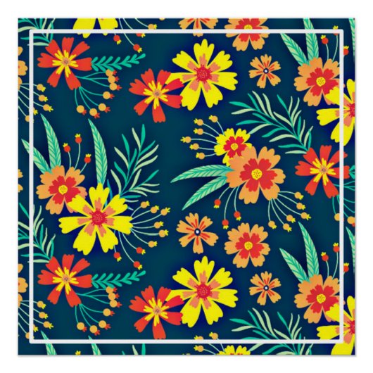 Bloemen achtergrond Mooi design-46566 Perfect Poster (Voorkant)