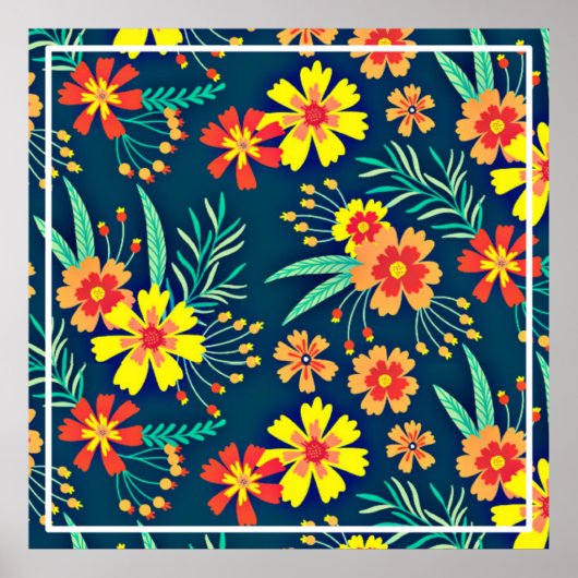 Bloemen achtergrond Mooi design-46566 Poster (Voorkant)