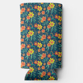 Bloemen achtergrond Mooi design-46566 Seltzer Blikjeskoeler (Achterkant)