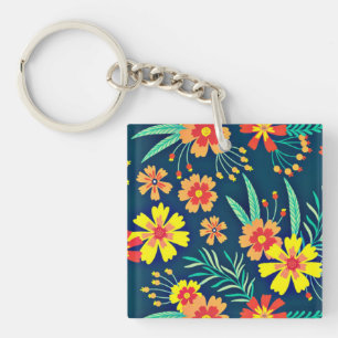 Bloemen achtergrond Mooi design-46566 Sleutelhanger