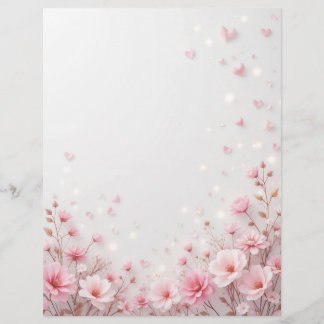 Bloemen achtergrond voor een papieren brief, voor briefhoofd