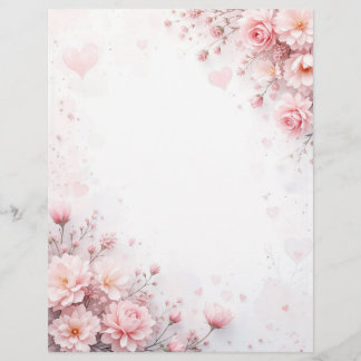 Bloemen achtergrond voor een papieren brief, voor briefhoofd