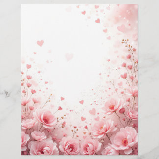 Bloemen achtergrond voor een papieren brief, voor  briefhoofd