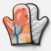 Bloemen achtergronden abstract schilderij ovenwant (Voorkant / Achterkant)