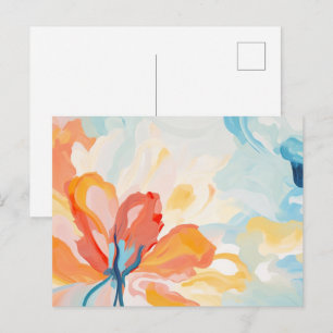 Bloemen achtergronden abstracte schilderkunst briefkaart