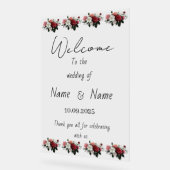 Bloemen acryl bruiloft teken bord (Hoek)