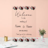 Bloemen acryl bruiloft teken bord (Huwelijk)