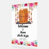 Bloemen acryl Dholki Nacht teken Acryl Bord (Hoek)